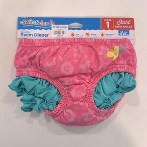 *5/$20 or 3/$15* NWT 12 months 18-22 lbs Baby Girl Swim School Reusable Diaper
